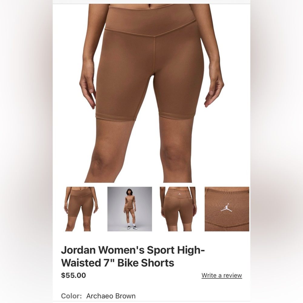 Nike Jordan womens high waisted 7” biker shorts